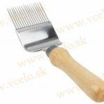 Odviečkovacia vidlička 17 ihiel, rovné ihly, drevená rukoväť
